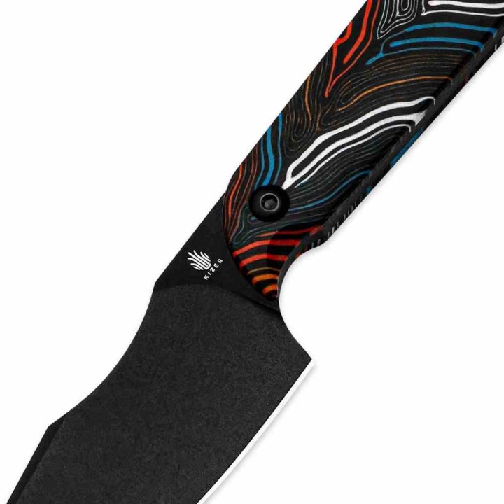 Couteau Kizer Mini Harpoon Lame Acier CPM-3V Manche G10 Colorful Etui Kydex KI1040S6 - Livraison Gratuite