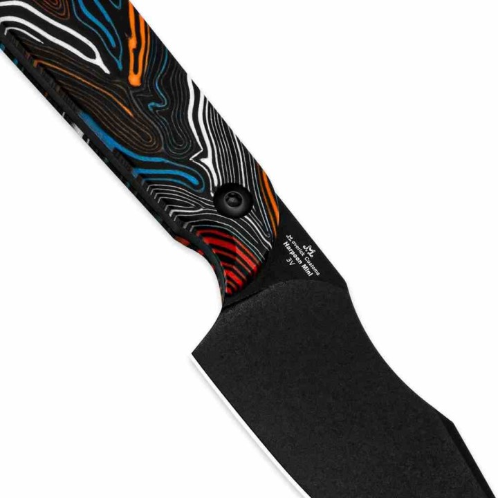 Couteau Kizer Mini Harpoon Lame Acier CPM-3V Manche G10 Colorful Etui Kydex KI1040S6 - Livraison Gratuite