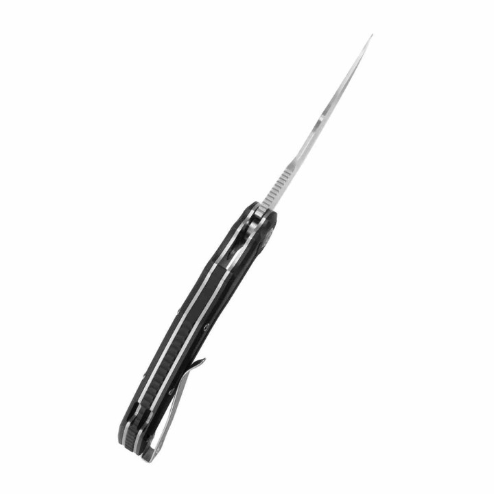 Couteau Kubey Wave Crest Pikal Black Lame Acier 14C28N Manche G10 KIVT KUB346A - Livraison Gratuite