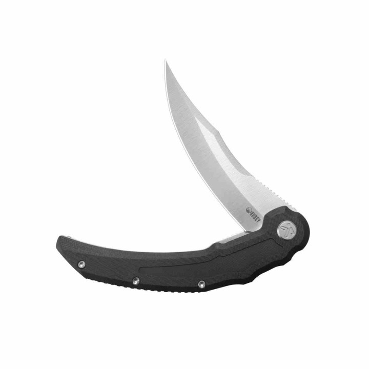 Couteau Kubey Wave Crest Pikal Black Lame Acier 14C28N Manche G10 KIVT KUB346A - Livraison Gratuite