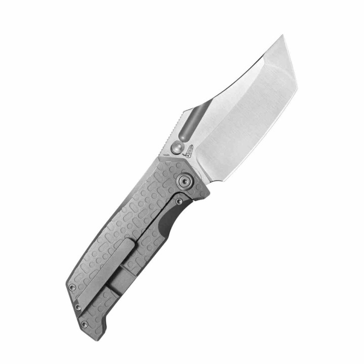 Couteau Kubey Hamster Grey Lame Acier 14C28N Manche Titane Frame Lock KIVT KUB402A - Livraison Gratuite