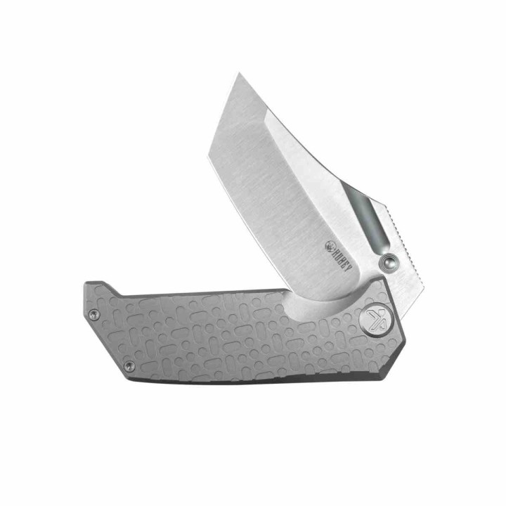 Couteau Kubey Hamster Grey Lame Acier 14C28N Manche Titane Frame Lock KIVT KUB402A - Livraison Gratuite