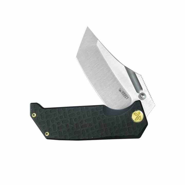 Couteau Kubey Hamster Black Lame Acier 14C28N Manche Titane Frame Lock KIVT KUB402D - Livraison Gratuite