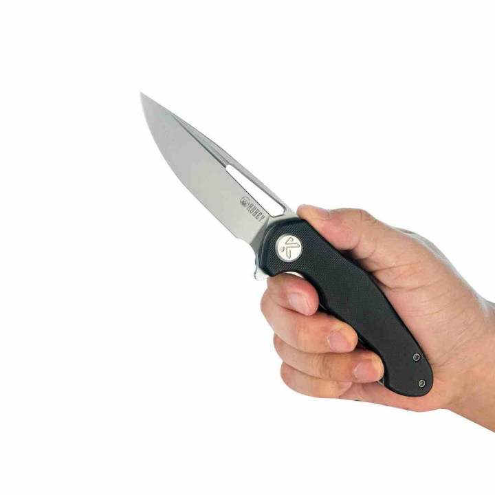 Couteau Kubey Dugu Lame Acier 14C28N Manche G10 Noir KIVT LinerLock KUB210E - Livraison Gratuite