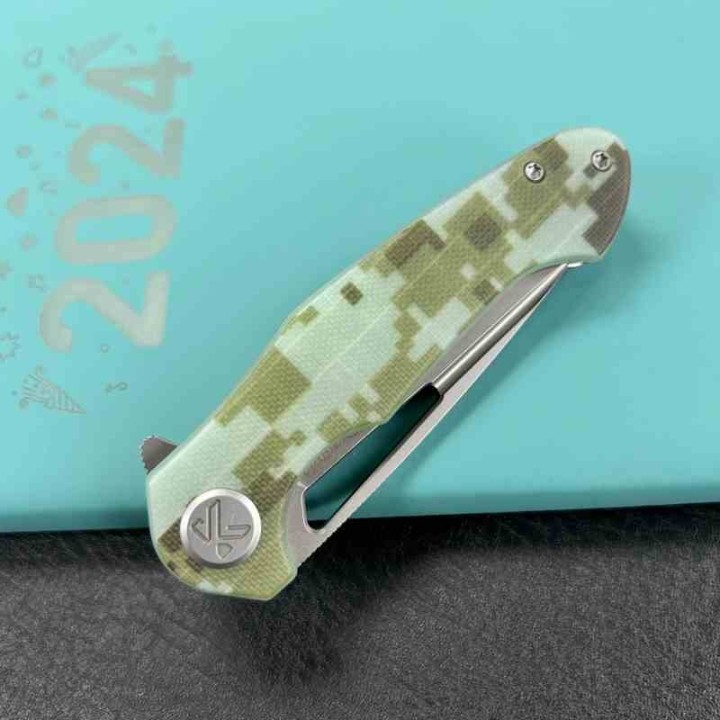 Couteau Kubey Dugu Lame Acier 14C28N Manche G10 Camo KIVT LinerLock KUB210H - Livraison Gratuite