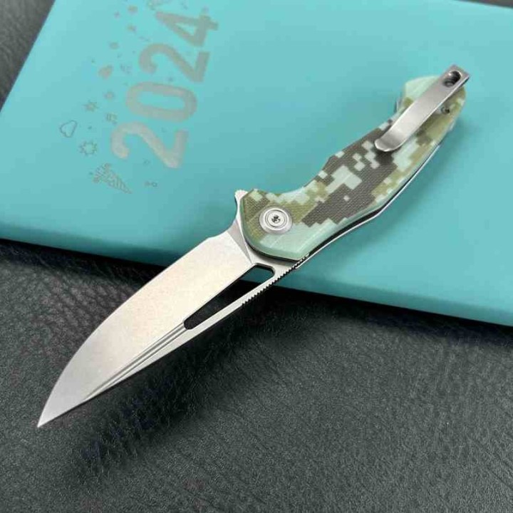 Couteau Kubey Dugu Lame Acier 14C28N Manche G10 Camo KIVT LinerLock KUB210H - Livraison Gratuite