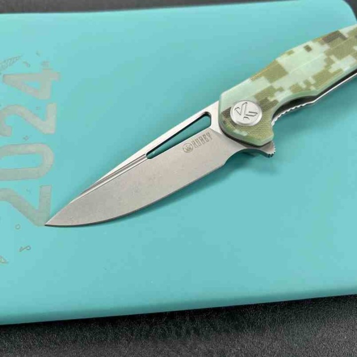 Couteau Kubey Dugu Lame Acier 14C28N Manche G10 Camo KIVT LinerLock KUB210H - Livraison Gratuite