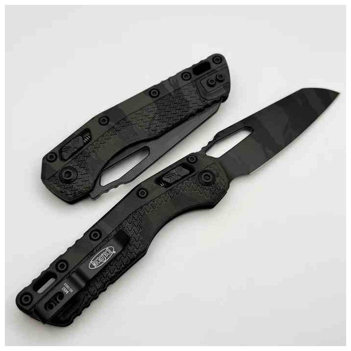 Couteau Microtech MSI Ram-Lok Lame Acier M390MK Manche Polymère Camo Midnight Tiger USA MCT210T1PMMTCX8 - Livraison Gratuite