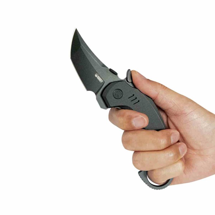 Couteau Kubey Jaw Lame Tanto Karambit Acier 14C28N Manche G10 Noir IKBS Linerlock KUB439F - Livraison Gratuite