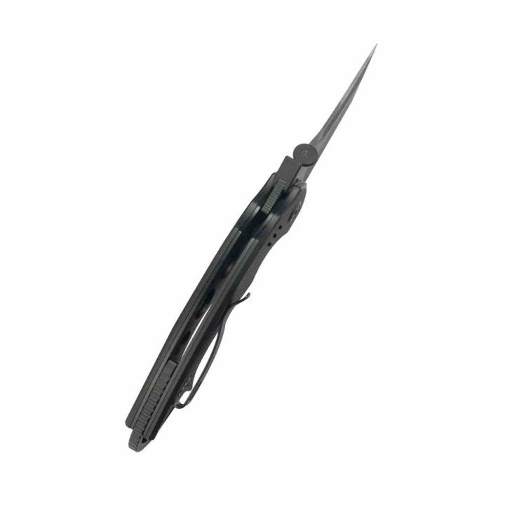 Couteau Kubey Jaw Lame Tanto Karambit Acier 14C28N Manche G10 Noir IKBS Linerlock KUB439F - Livraison Gratuite