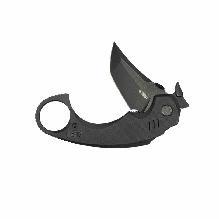 Couteau Kubey Jaw Lame Tanto Karambit Acier 14C28N Manche G10 Noir IKBS Linerlock KUB439F - Livraison Gratuite