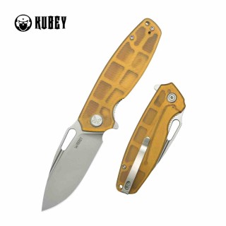 Couteau Kubey Tityus Ultem Lame Acier 14C28N Manche G10 IKBS Linerlock Clip KUB322R - Livraison Gratuite