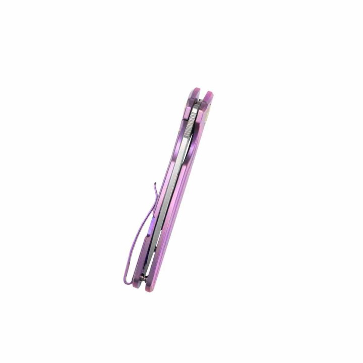 Couteau Kubey Tityus Lame Acier 14C28N Manche Titane 6AL4V Purple Framelock IKBS KUB360C - Livraison Gratuite