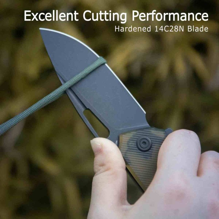 Couteau Kubey Tityus Ultem Lame Acier 14C28N Blk Manche G10 IKBS Linerlock Clip KUB322S - Livraison Gratuite
