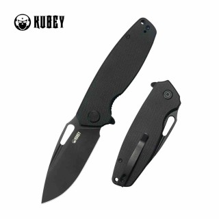 Couteau Kubey Tityus Black Lame Acier 14C28N Blk Manche G10 IKBS Linerlock Clip KUB322T - Livraison Gratuite