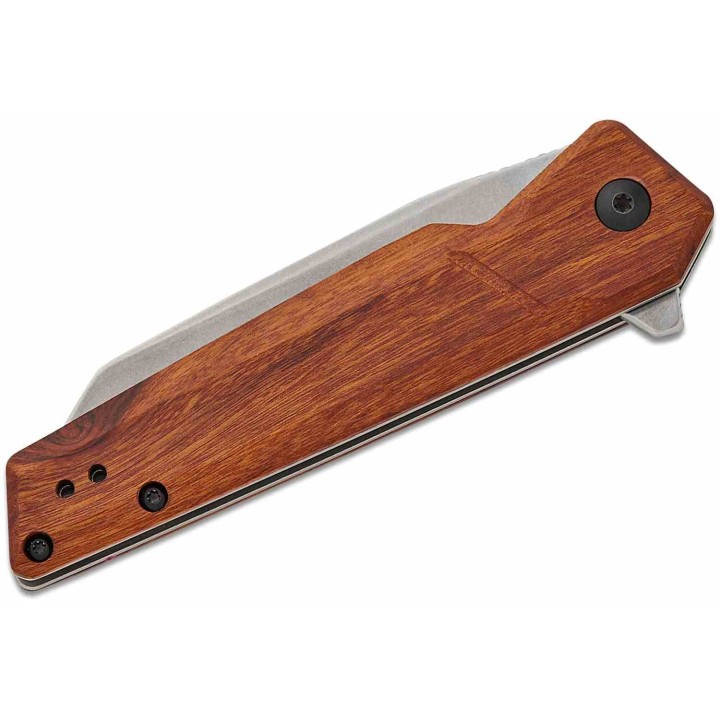 Couteau Kershaw Avert A/O Lame Acier Inox Manche Bois Linerlock Clip KS1432 - Livraison Gratuite