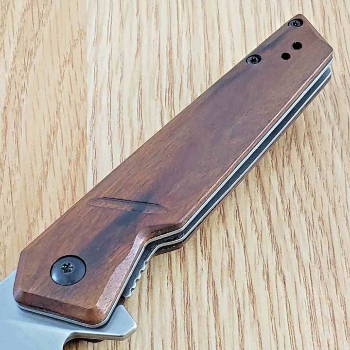 Couteau Kershaw Avert A/O Lame Acier Inox Manche Bois Linerlock Clip KS1432 - Livraison Gratuite