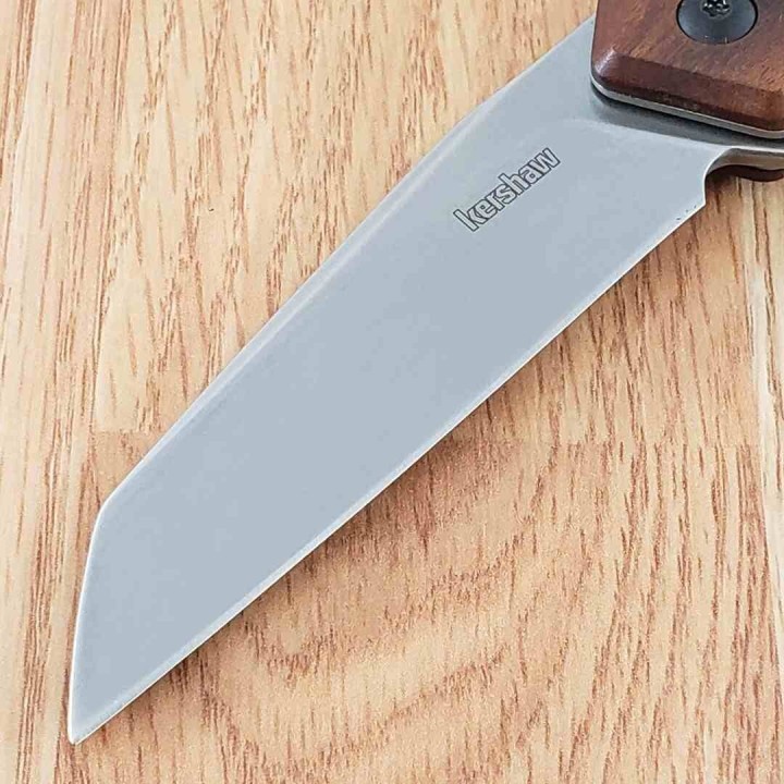 Couteau Kershaw Avert A/O Lame Acier Inox Manche Bois Linerlock Clip KS1432 - Livraison Gratuite