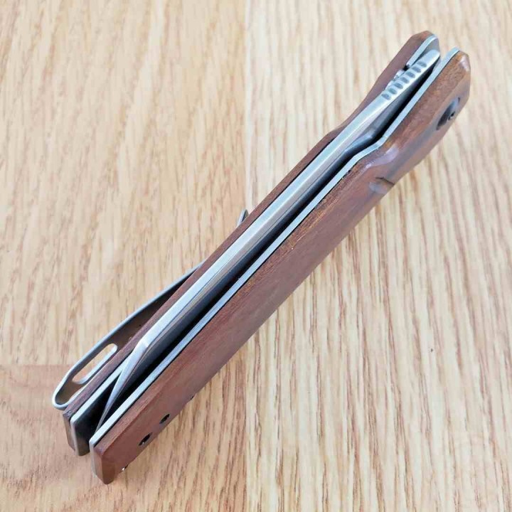 Couteau Kershaw Avert A/O Lame Acier Inox Manche Bois Linerlock Clip KS1432 - Livraison Gratuite