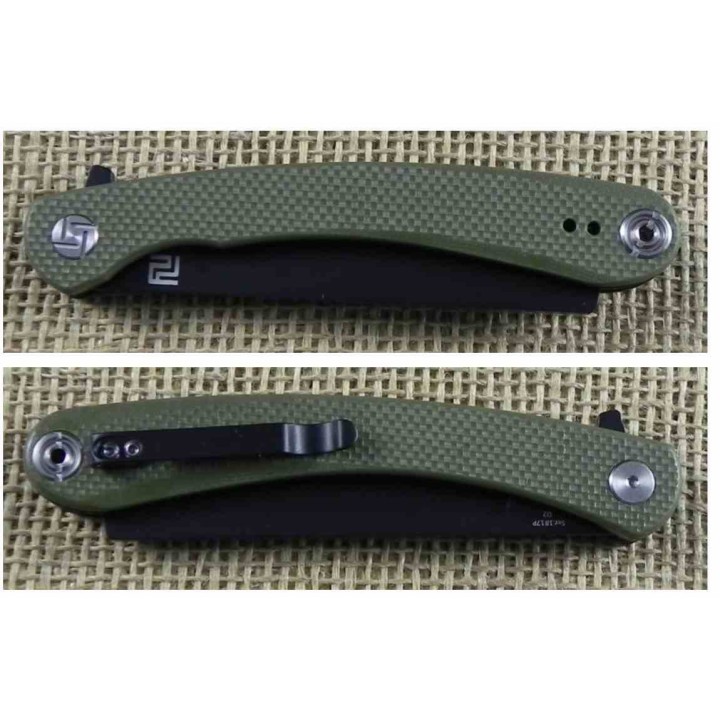 Couteau Artisan Cutlery Orthodox Lame Acier AR-RPM9 Manche G10 Vert IKBS ATZ1817PSBGNF - Livraison Gratuite