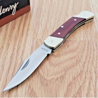 Couteau Schrade Uncle Henry 22 "Brown Bear" Lame Acier Inox Manche Bois de Rose Lockback SCHLB3 - Livraison Gratuite