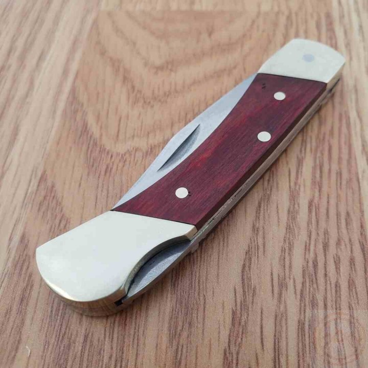Couteau Schrade Uncle Henry 22 "Brown Bear" Lame Acier Inox Manche Bois de Rose Lockback SCHLB3 - Livraison Gratuite