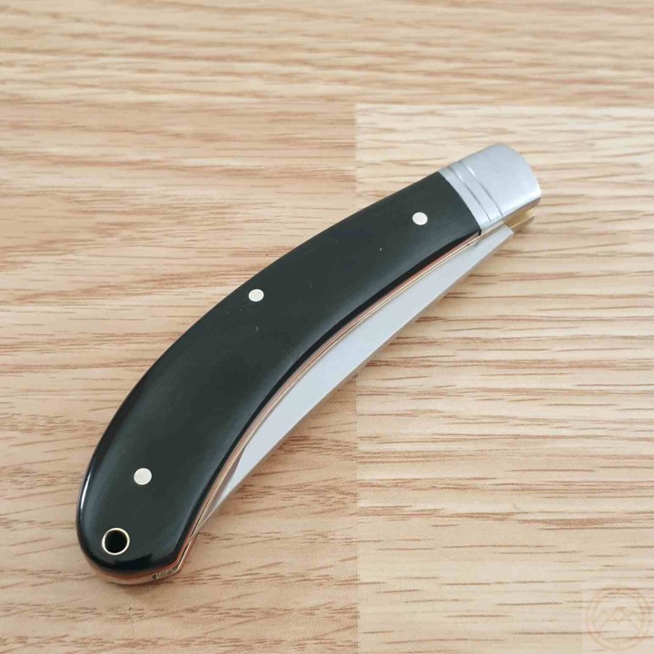 Couteau Rough Ryder Large Bow Trapper Lame Acier Inoxydable Manche Black Micarta Slip Joint RR2456 - Livraison Gratuite