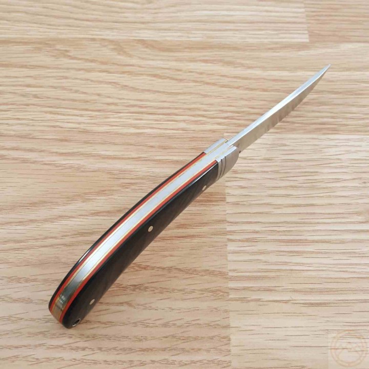 Couteau Rough Ryder Large Bow Trapper Lame Acier Inoxydable Manche Black Micarta Slip Joint RR2456 - Livraison Gratuite