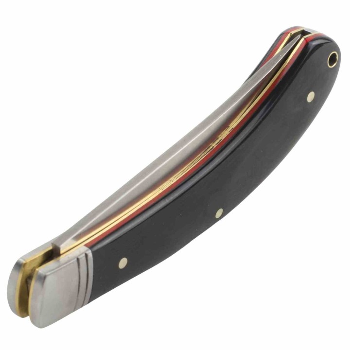 Couteau Rough Ryder Large Bow Trapper Lame Acier Inoxydable Manche Black Micarta Slip Joint RR2456 - Livraison Gratuite