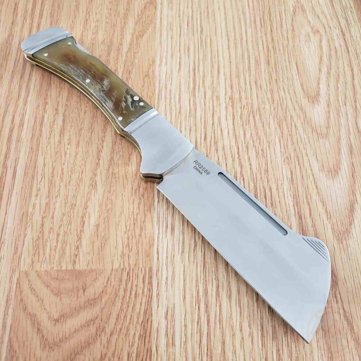 Couteau Rough Ryder Big Horn Lame Acier Inox Manche Corne de Bélier Lockback RR2589 - Livraison Gratuite