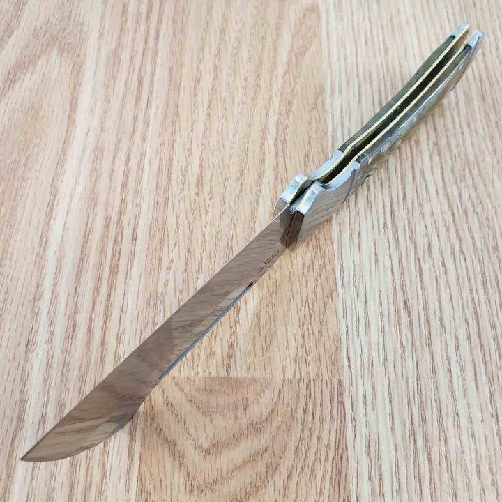 Couteau Rough Ryder Big Horn Lame Acier Inox Manche Corne de Bélier Lockback RR2589 - Livraison Gratuite