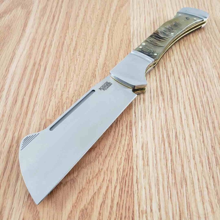 Couteau Rough Ryder Big Horn Lame Acier Inox Manche Corne de Bélier Lockback RR2589 - Livraison Gratuite