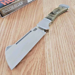 Couteau Rough Ryder Big Horn Lame Acier Inox Manche Corne de Bélier Lockback RR2589 - Livraison Gratuite