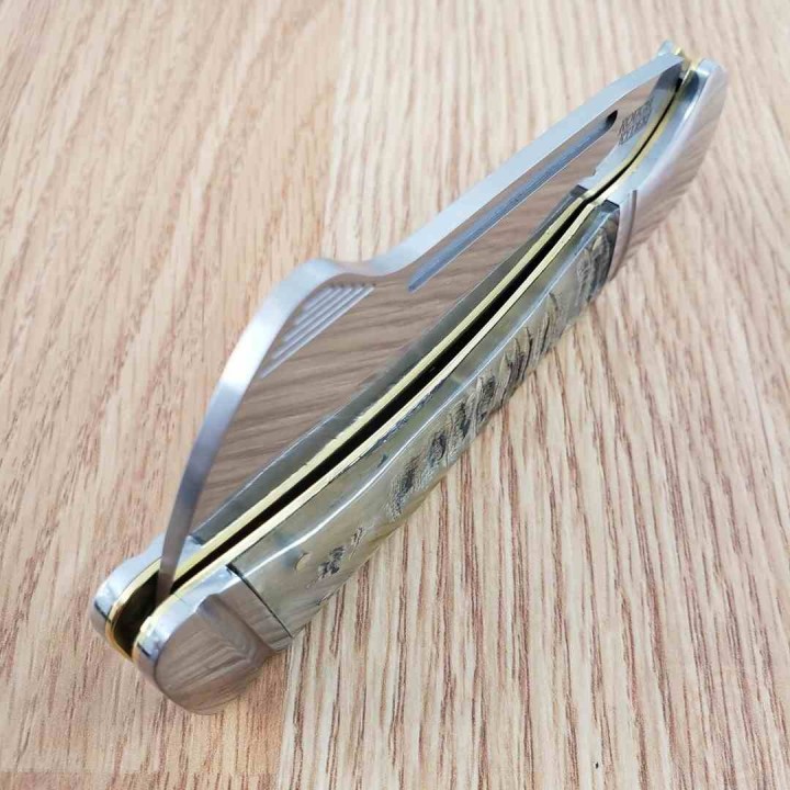 Couteau Rough Ryder Big Horn Lame Acier Inox Manche Corne de Bélier Lockback RR2589 - Livraison Gratuite