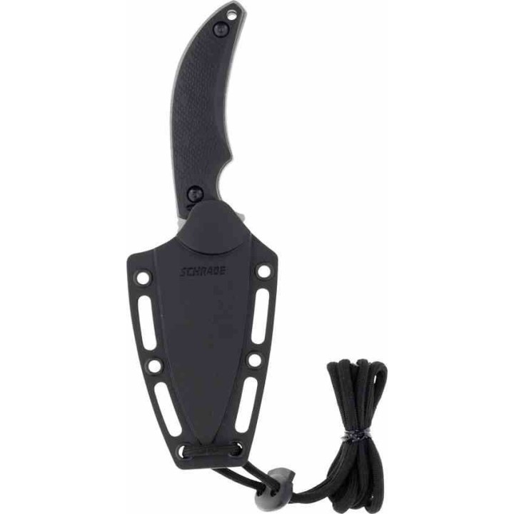 Couteau Schrade Delta Class Adder Lame Acier AUS-10 Manche & Etui Polymère Noir SCH1182521 - Livraison Gratuite