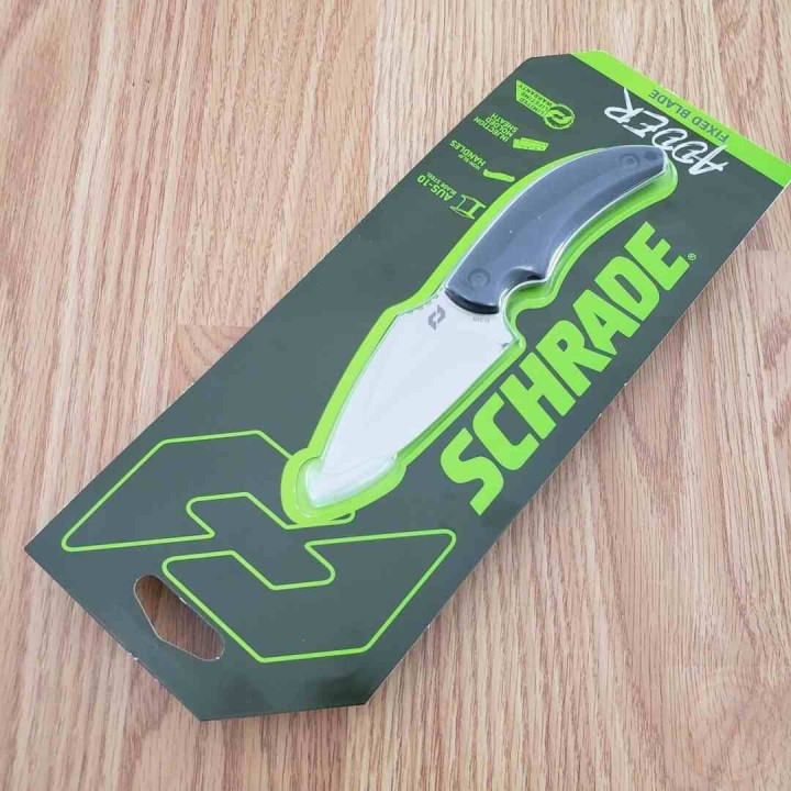 Couteau Schrade Delta Class Adder Lame Acier AUS-10 Manche & Etui Polymère Noir SCH1182521 - Livraison Gratuite