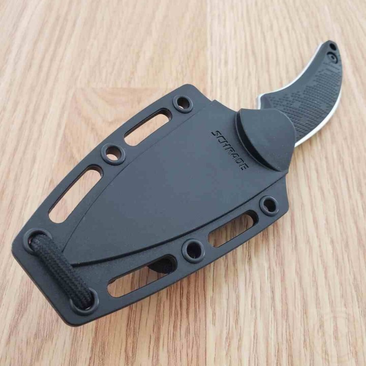 Couteau Schrade Delta Class Adder Lame Acier AUS-10 Manche & Etui Polymère Noir SCH1182521 - Livraison Gratuite