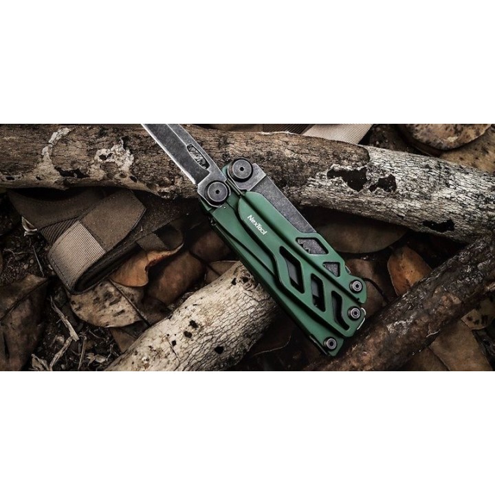 Outil multifonction NexTool Flagship Pro Poignées en Acier Inoxydable Vert 15 Outils Etui Nylon NTL20278 - Livraison Gratuite