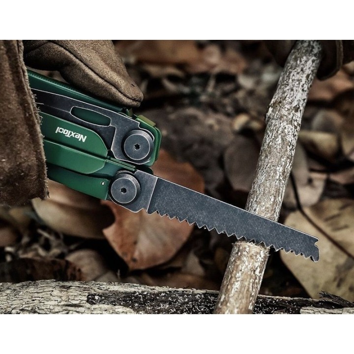 Outil multifonction NexTool Flagship Pro Poignées en Acier Inoxydable Vert 15 Outils Etui Nylon NTL20278 - Livraison Gratuite