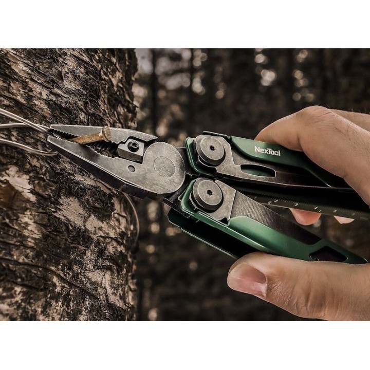 Outil multifonction NexTool Flagship Pro Poignées en Acier Inoxydable Vert 15 Outils Etui Nylon NTL20278 - Livraison Gratuite