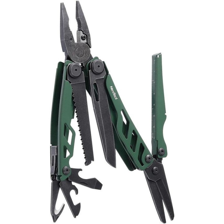 Outil multifonction NexTool Flagship Pro Poignées en Acier Inoxydable Vert 15 Outils Etui Nylon NTL20278 - Livraison Gratuite