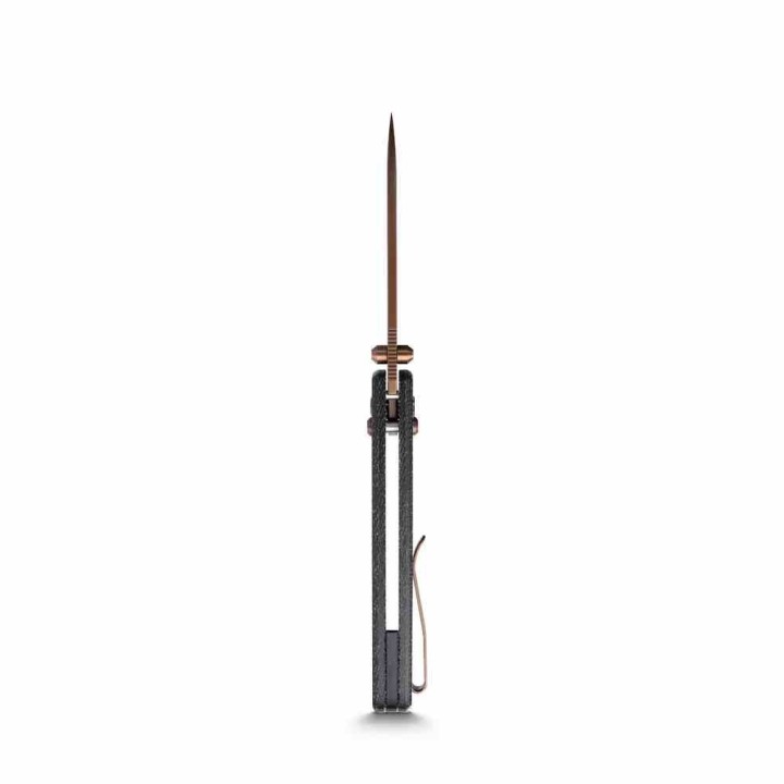 Couteau Vosteed Raccoon Lame Acier 14C28N Copper Dune Manche Micarta Crossbar Lock Ikbs VOSA0539 - Livraison Gratuite