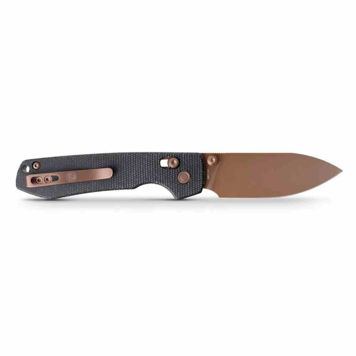 Couteau Vosteed Raccoon Lame Acier 14C28N Copper Dune Manche Micarta Crossbar Lock Ikbs VOSA0539 - Livraison Gratuite