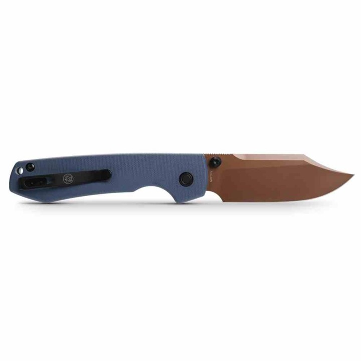 Couteau Vosteed Raccoon Top Liner Lock Lame Acier 14C28N Copper Dune Manche Blue G10 IKBS VOSA2909 - Livraison Gratuite