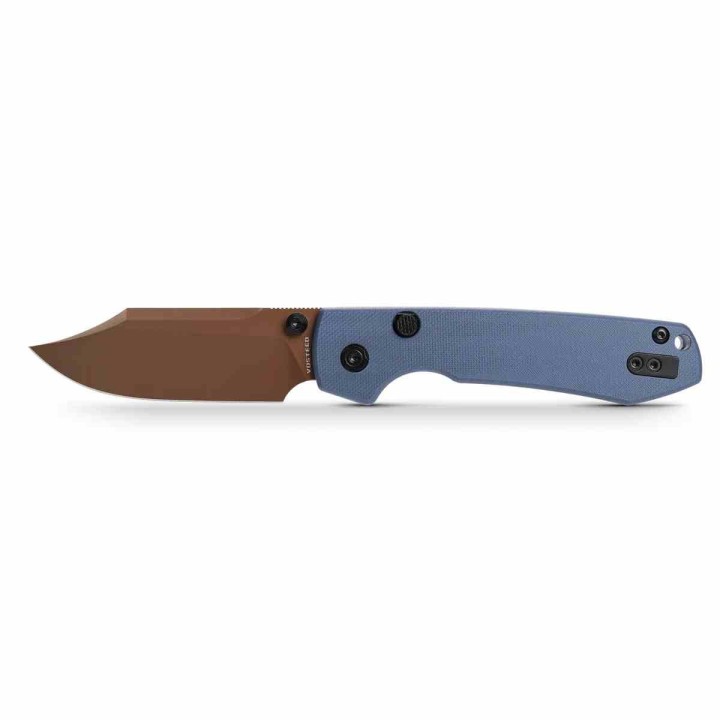 Couteau Vosteed Raccoon Top Liner Lock Lame Acier 14C28N Copper Dune Manche Blue G10 IKBS VOSA2909 - Livraison Gratuite