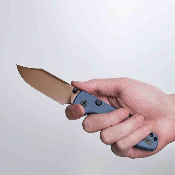 Couteau Vosteed Raccoon Top Liner Lock Lame Acier 14C28N Copper Dune Manche Blue G10 IKBS VOSA2909 - Livraison Gratuite