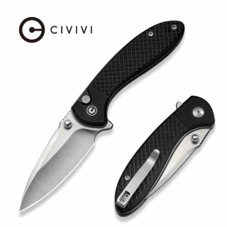 Couteau Civivi Faeger Lame Acier 14C28N Manche G10 Noir Button Lock IKBS CIVC240311 - Livraison Gratuite