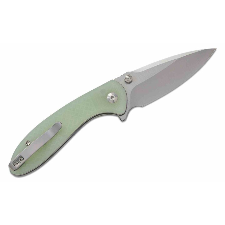 Couteau Civivi Faeger Lame Acier 14C28N Manche G10 Jade Button Lock IKBS CIVC240313 - Livraison Gratuite