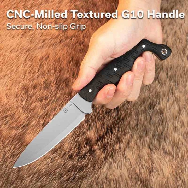 Couteau Civivi MDRN Hunter Black Lame Acier Nitro-V Manche G-10 Etui Kydex CIVC230781 - Livraison Gratuite