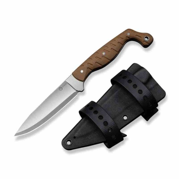 Couteau Civivi MDRN Hunter Brown Lame Acier Nitro-V Manche G-10 Etui Kydex CIVC230782 - Livraison Gratuite